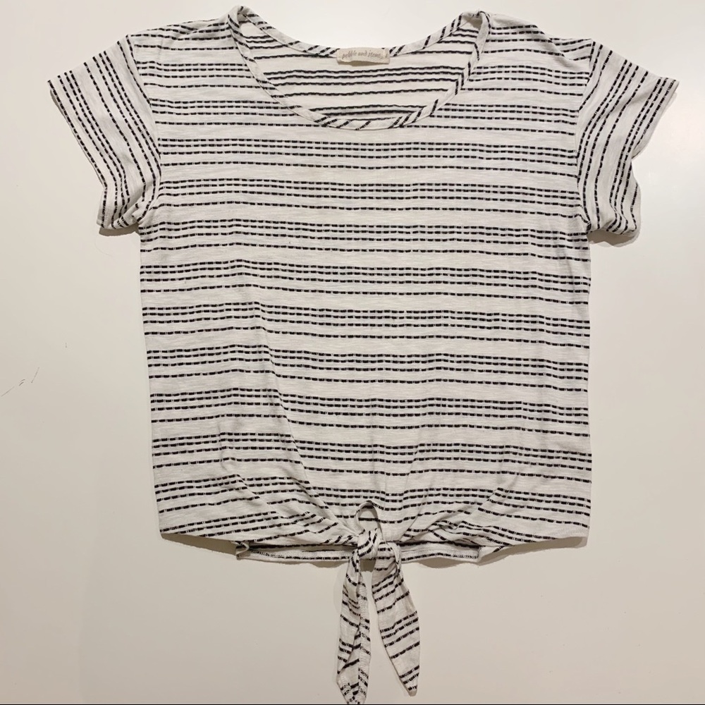 Pebble and Stone (Anthro) Striped Knot Waist Tee